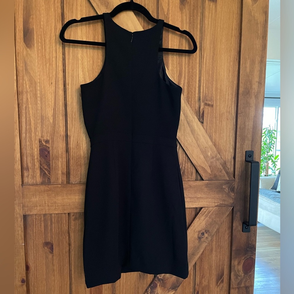 J. Crew Byzantine Cutaway Crepe Cocktail Black Dress Size 00 - Picture 4 of 4